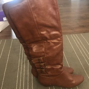 Madden Girl Cognac Riding Boots